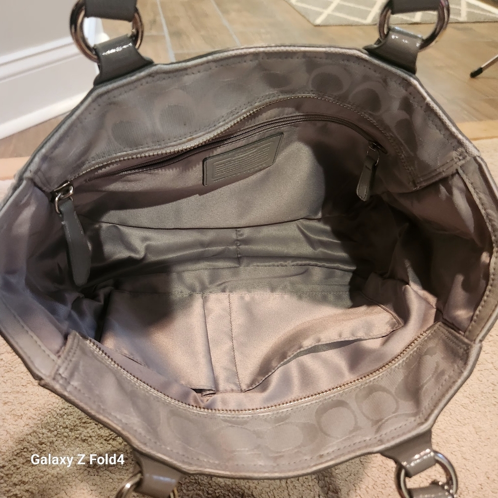 Coach F19042 Grey Multi Pieced Patchwork - image 4